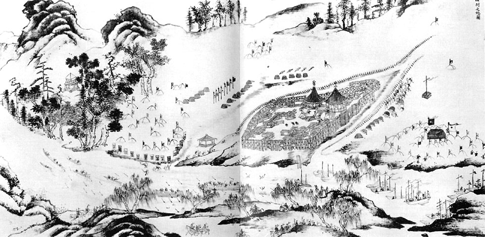 Albazin under siege, a 17th century Chinese drawing.